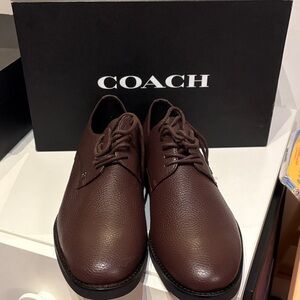 Coach Men's Dark Brown Leather Oxfords